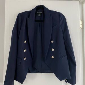 Rachel Zoe Women's Double-Breasted Navy Blazer